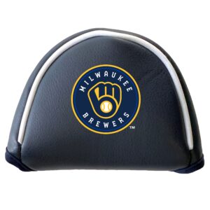 team golf mlb milwaukee brewers putter cover - mallet (color) - printed team golf mlb putter cover - mallet printed, fits most mallet putters, easily slips on and secures with velcro closure