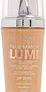 L'Oreal Paris True Match Lumi Healthy Luminous Makeup, W4 Natural Beige, 1 fl; oz.