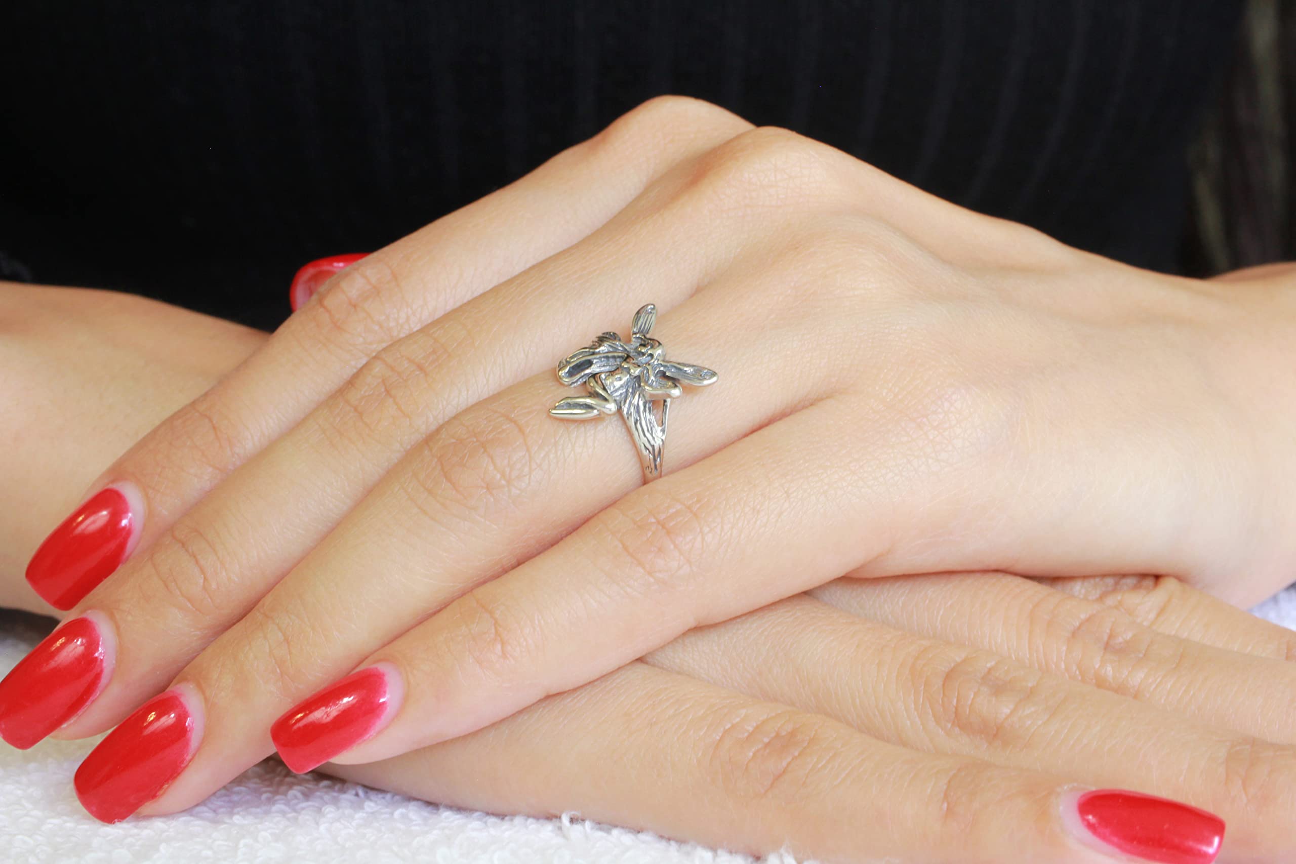 CloseoutWarehouse Sterling Silver Fairy Goddess Ring Size 7