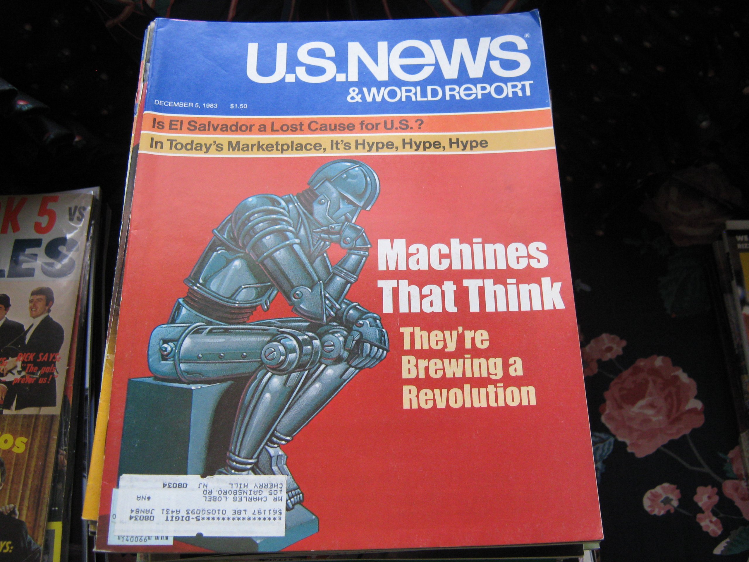 U.S. News & World report (MACHINES THAT THINK...Ther're Brewing A Revolution , Consumer Marketplasce Hype , Hype , Hype ,)