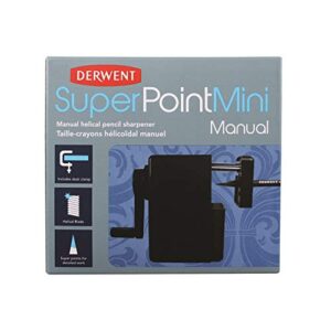 Derwent Super Point Mini Manual Pencil Sharpener (2302000), Black