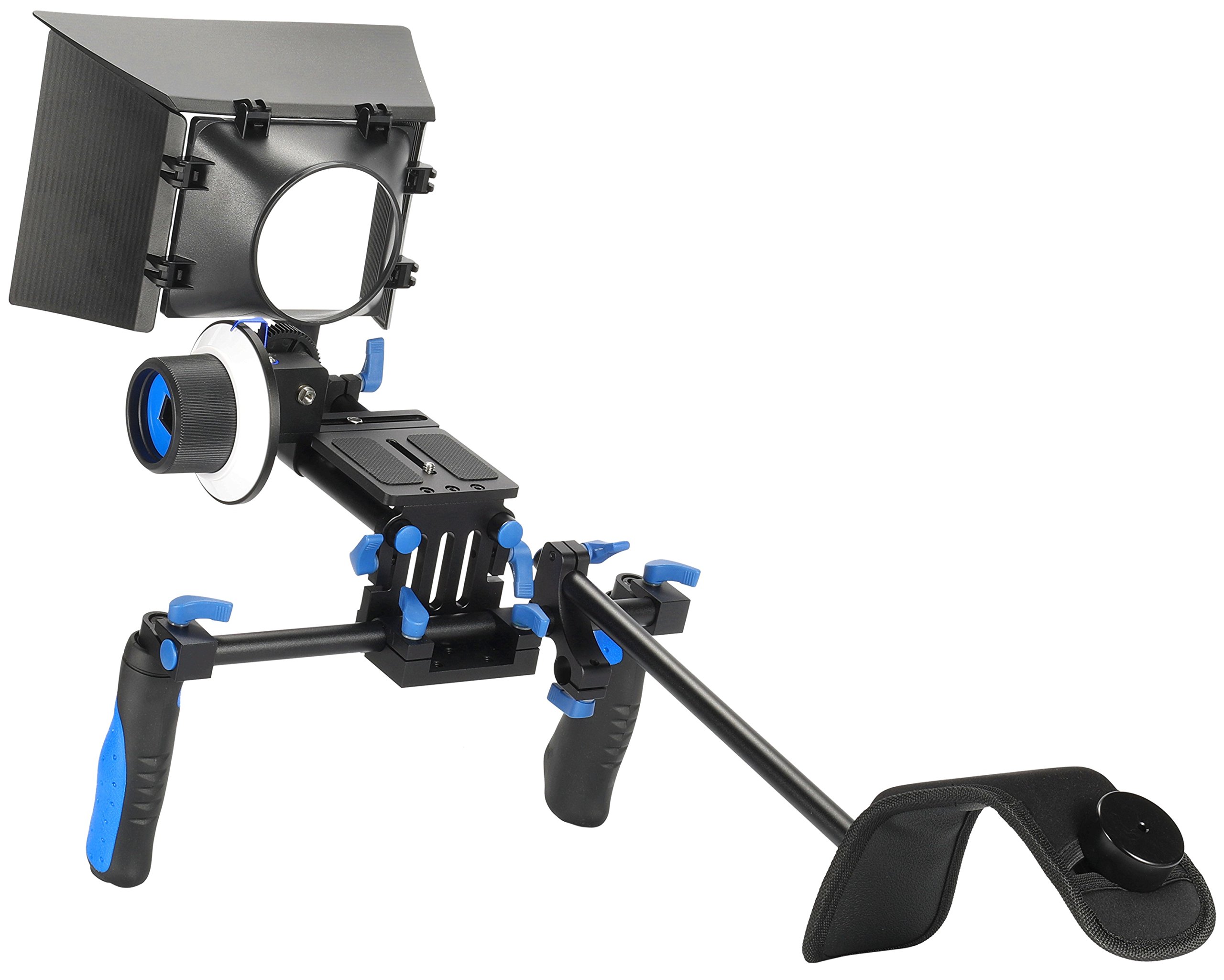 Morros Professional DSLR Rig with Follow Focus and Matte Box for All DSLR Cameras and Video Camcorders