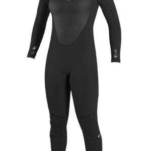 O'NEILL Women's Epic 3/2mm Back Zip Full Wetsuit, Black/Black/Black, 6