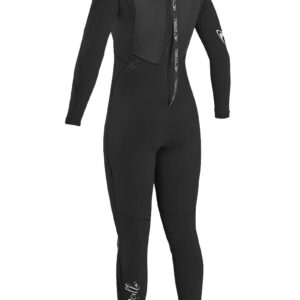 O'NEILL Women's Epic 3/2mm Back Zip Full Wetsuit, Black/Black/Black, 6