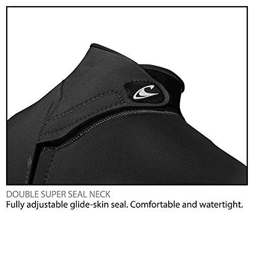 O'Neill Women's Epic 4/3mm Back Zip Full Wetsuit, Black/Black/Black, 4