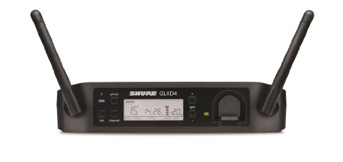 Shure GLXD14 Rechargeable Digital Wireless Guitar System with GLXD4 Receiver, GLXD1 Bodypack and WA302 Instrument Cable, Wireless Freedom for Guitarists and Bassists