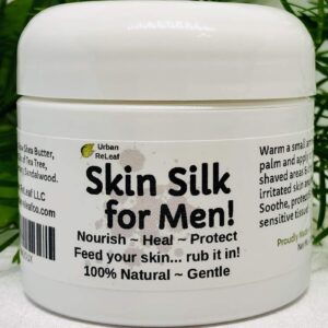 Urban ReLeaf Skin Silk for Men! Heal Dry, Irritated Skin & Overworked Hands. Soothe Shaved Faces, Necks, Heads! 100% Natural, Vegan. Man Dad Fathers Gift