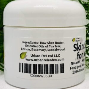 Urban ReLeaf Skin Silk for Men! Heal Dry, Irritated Skin & Overworked Hands. Soothe Shaved Faces, Necks, Heads! 100% Natural, Vegan. Man Dad Fathers Gift