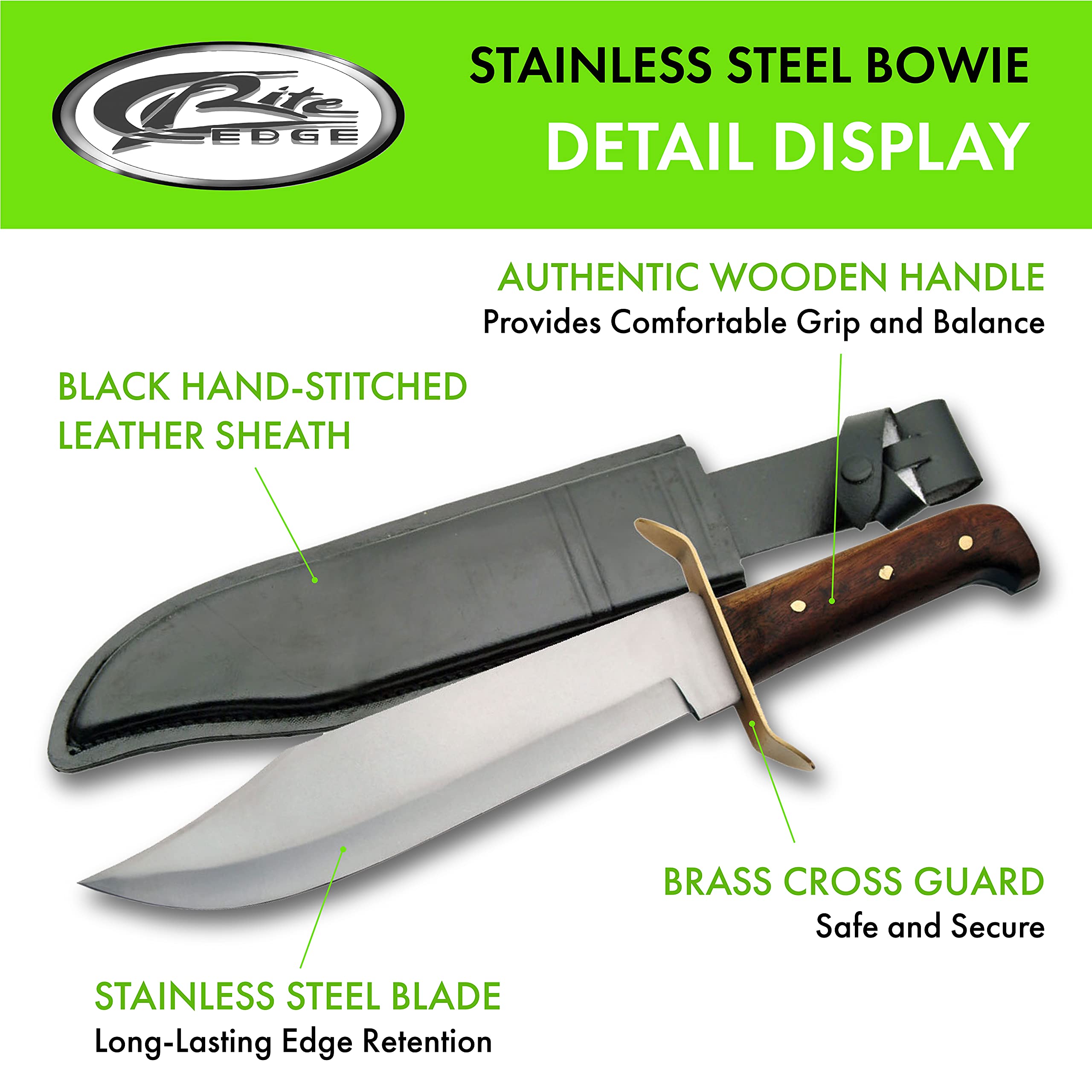 SZCO Supplies Stainless Steel Bowie Knife