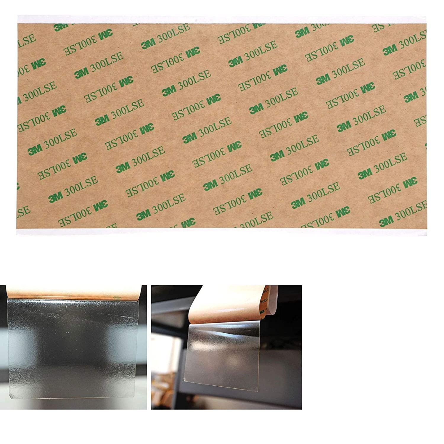 One Sheet Size 8" x 12", 3M 9474LE 300LSE Super-Strong Double-Sided Adhesive/Adhesive Transfer Tape, Ideal for attaching digitizers to Phones and Tablets. [9474-08x12]