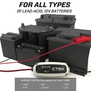 CTEK - 40-206 MXS 5.0 Fully Automatic 4.3 amp Battery Charger and Maintainer 12V