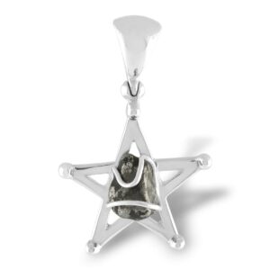 starborn campo del cielo meteorite star pendant in sterling silver