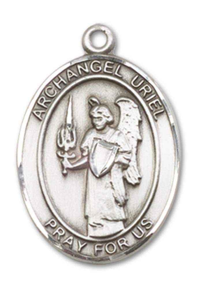 Jewels Obsession St. Uriel Pendant | Sterling Silver St. Uriel Pendant - 24" Chain - Made In USA