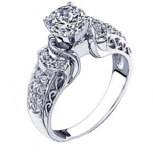 dazzlingrock collection 0.25 carat (ctw) 14k round diamond ladies semi mount engagement ring (no center stone), white gold, size 6