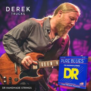 DR Strings Pure Blues Pure Nickel Electric Guitar Strings, Medium 10-46, 3-Pack (PHR-10-3PK)