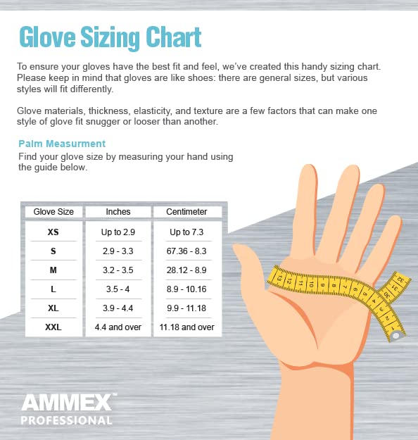 AMMEX Indigo Nitrile Exam Gloves, 3 Mil, Latex Free, Powder Free, Textured, Disposable, Non-Sterile, Food Safe