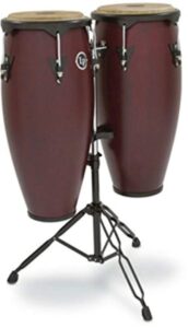 latin percussion lp city wood congas 10" & 11" set - dark satin finish