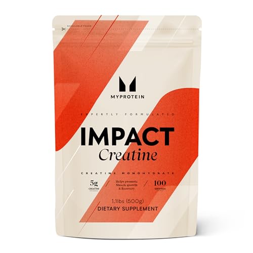 Myprotein Creatine Monohydrate Powder, 1.1 Lb (100 Servings) Pure Unflavored Creatine Powder, Post/Pre Workout Supplement for All Sports and Exercises, Gluten Free, Vegan, Dissolves Easy