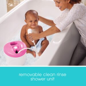 Summer Newborn to Toddler Bath Center and Shower (Pink) – Bathtub Includes Four Stages that Grow with Your Child