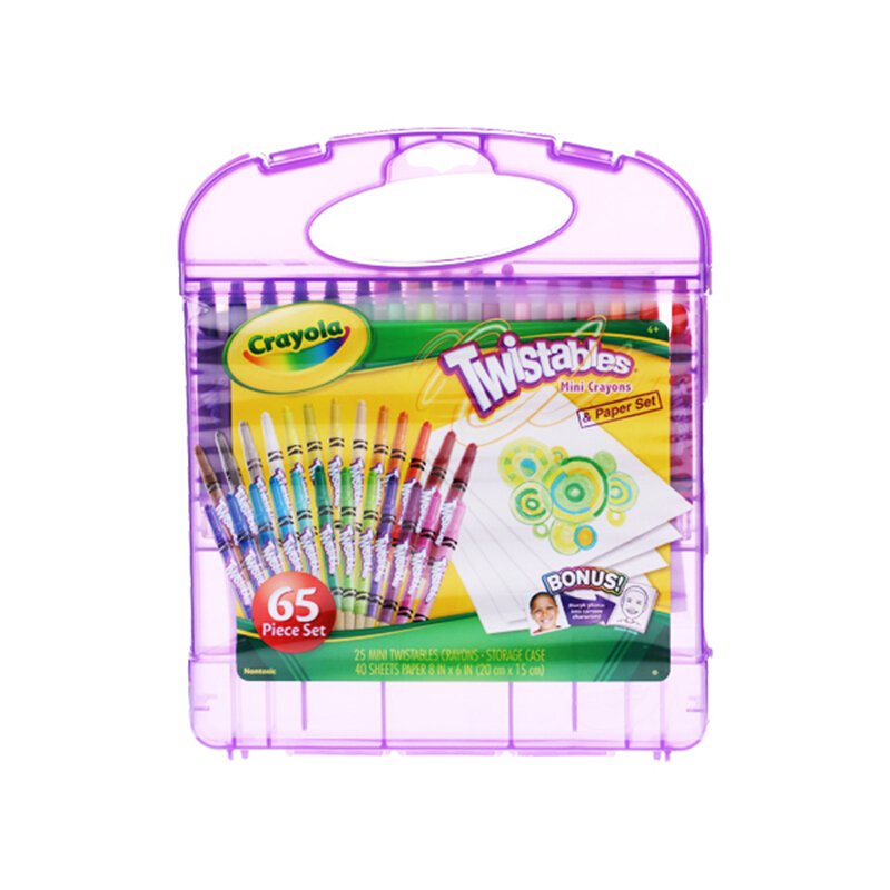 Crayola Mini Twistables Crayons & Paper Set, 65 Pieces, Gift for Kids