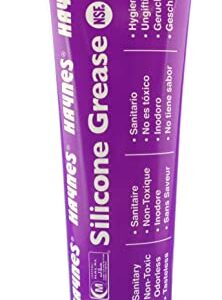 Haynes Silicone Grease, Food Grade Sanitary Lubricant, Machine Lube, Prevent Valves and O-Rings from Sticking, 1-4oz Tube Silicone Grease HAYSG 4OZ Tube Clear, 4-oz