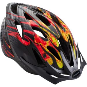 Schwinn Thrasher Kids Bike Helmet, Boys And Girls, Fits 50 - 54cm Circumference, Ages 5-8 Year Olds, Lightweight, Detachable Visor, CPSC Safety Certified, Child, Flames