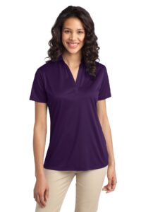 port authority ladies silk touch performance polo 3xl bright purple