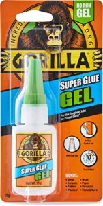 gorilla super glue gel, 15 gram, clear, (pack of 1)