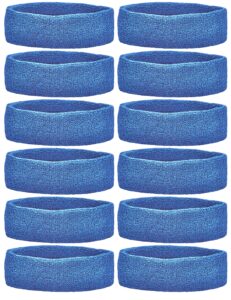 unique sports team headbands (pack of 12), blue