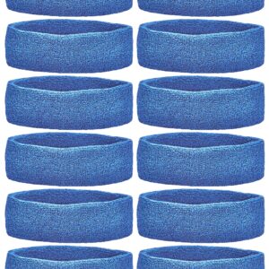 Unique Sports Team Headbands (Pack of 12), Blue