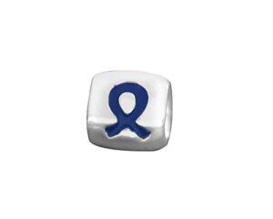 fundraising for a cause dark blue ribbon awareness charm