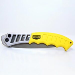 Wicked Tree Gear WTG-007 Wicked Tough Folding Utility/Bone Saw, Yellow, 7" Blade