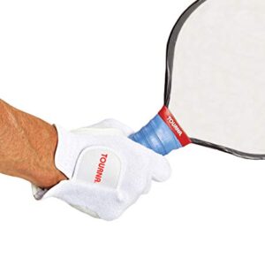 Tourna Tennis Glove-Mens-Full, Finger-Medium-Right, White, Small (TGF-M-M-R)