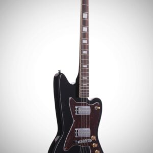 Silvertone 6 String Solid-Body Electric Guitar, Right, Gloss Black, standard (1478BK)