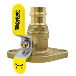 webstone 81403hv the isolator full port forged brass uni-flange ball valve - 3/4" press