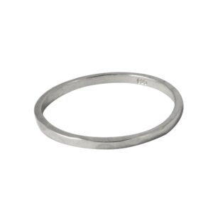 apop nyc Stackable Thin Band Ring Sterling Silver Hammered Size 7 [Jewelry]