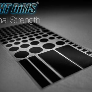 LIGHTDIMS Original Strength - LED dimming Covers for Routers, Electronics and Appliances and More. Dims 50-80% of Light, in Minimal Packaging Light (1 sheet).