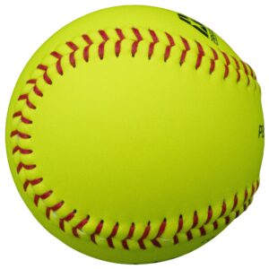 Baden Perfection Game Fastpitch Softballs | NFHS Approved 12" Ball | Yellow Pro Leather Softballs for Fastpitch Play | One Dozen