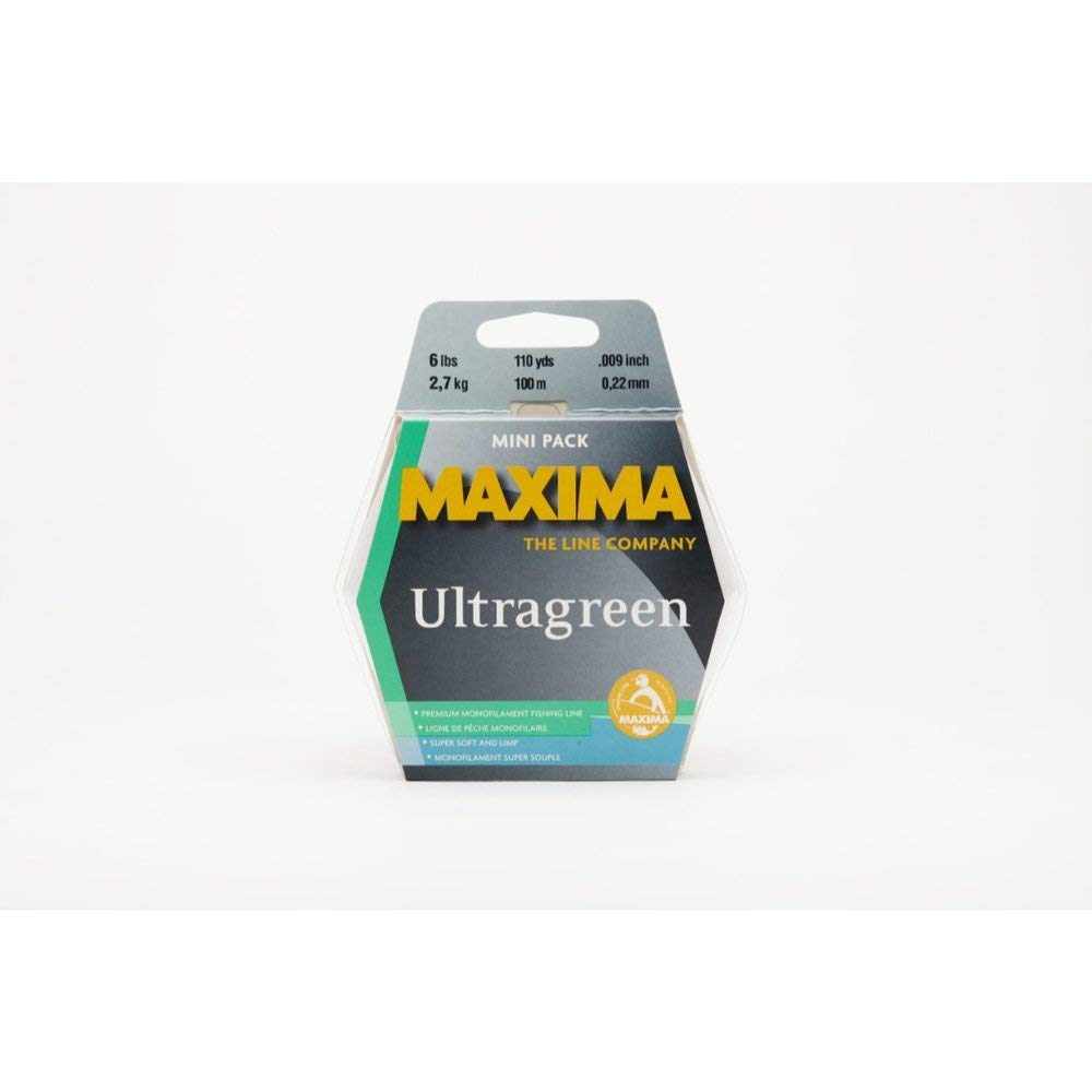 Maxima Fishing Line Mini Pack, Ultragreen, 6-Pound/110-Yard