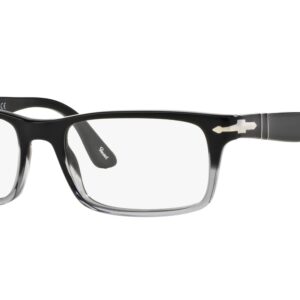 Persol PO3050V Rectangular Prescription Eyewear Frames, Gradient Black/Demo Lens, 53 mm