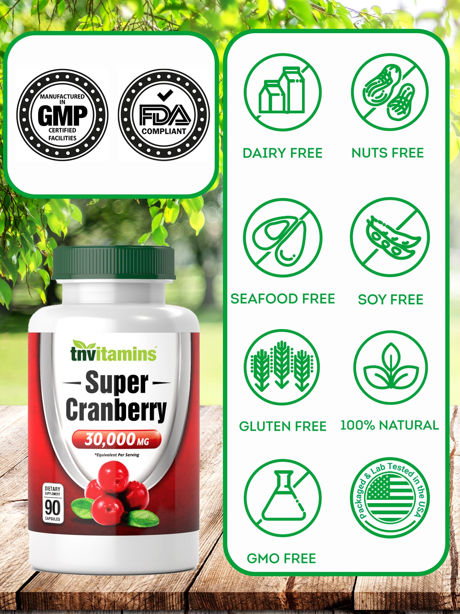 Cranberry Pills for Women & Men (30,000 MG x 90 Capsules) | Supports Urinary Tract Health* | Cranberry Concentrate Supplement | Bladder & Kidney Support* | Supports Women's Health* | Antioxidants