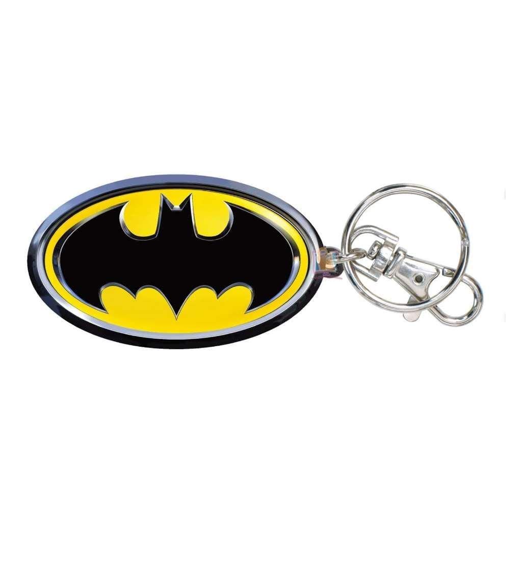 DC Batman Colored Logo Pewter Key Ring