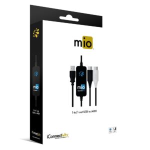 iConnectivity mio 1-in 1-out USB to MIDI Interface for Mac and PC