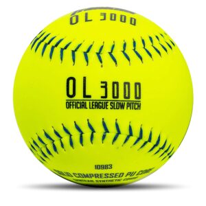 franklin sports 12" slowpitch tournament softballs - great for practice + training - official size + weight - 1 pack