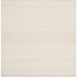 SAFAVIEH Natura Collection Accent Rug - 4' x 6', Natural, Handmade Wool, Ideal for High Traffic Areas in Entryway, Living Room, Bedroom (NAT215A)