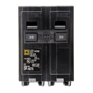 square d hom220 homeline 20 amp twopole circuit breaker