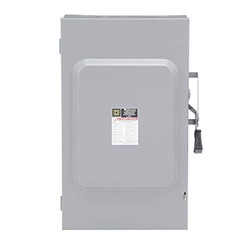 Square D - D324N General Duty Safety Switch, Fusible, 200-Amp, 240V, 3-Pole, Indoor, W/Neutral