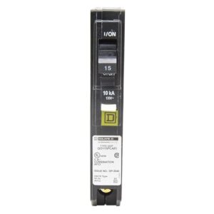 square d - qo115pcafi 15-amp single-pole plug-on neutral cafci circuit breaker