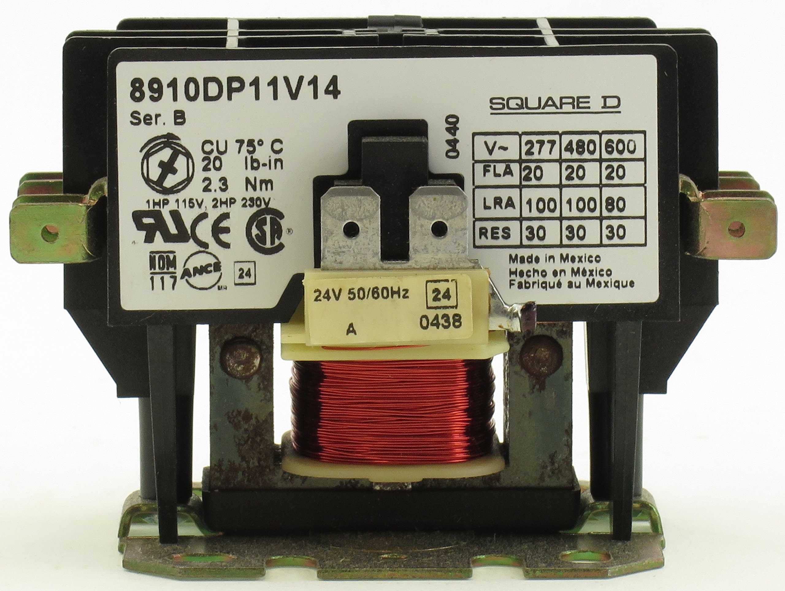 SCHNEIDER ELECTRIC 8910DP31V14 Contactor 600-Vac 30-Amp Dp Plus Options Electrical Box