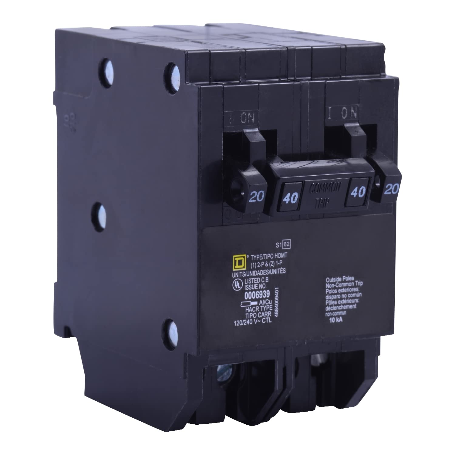 Square D by Schneider Electric HOMT2020240CP Circuit Breaker, Black